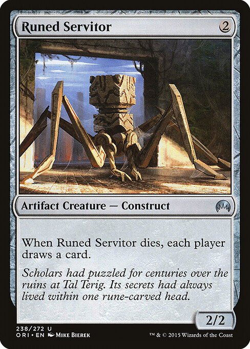 Runed Servitor card from ORI #238
