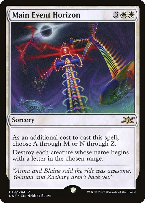Main Event Horizon card from UNF #19