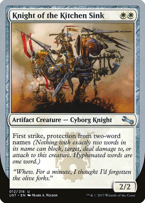 Knight of the Kitchen Sink card from UST #12