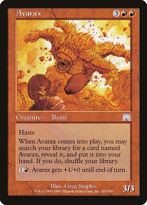 Avarax card from ONS #187