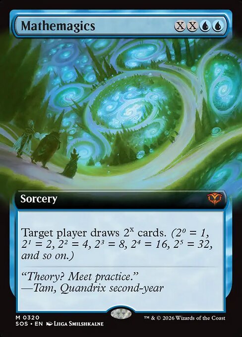 Mathemagics card from SOS #320