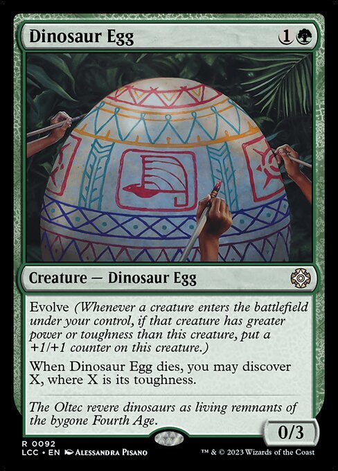 Dinosaur Egg card from LCC #92