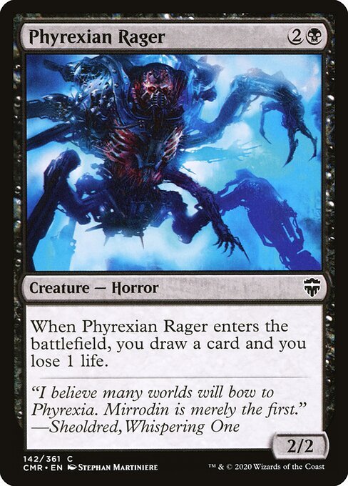 Phyrexian Rager card from CMR #142