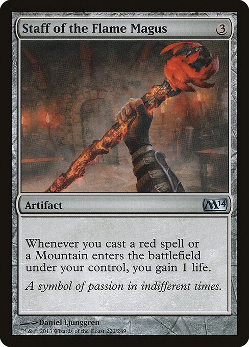 Staff of the Flame Magus card from M14 #220