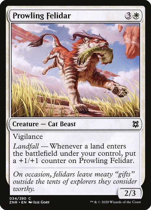 Prowling Felidar card from ZNR #34