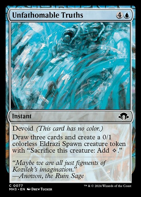 Unfathomable Truths card from MH3 #77