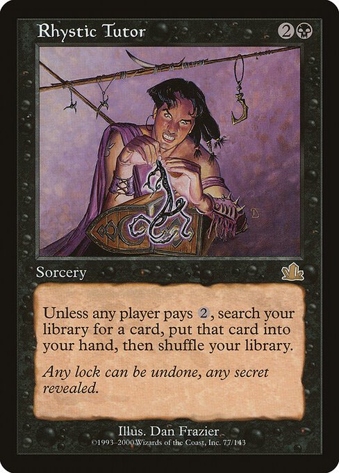 Rhystic Tutor card from PCY #77