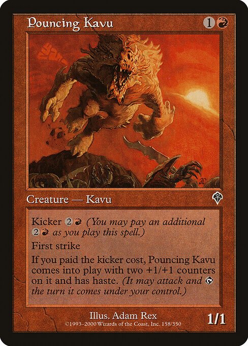 Pouncing Kavu card from INV #158