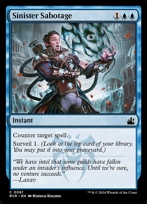 Sinister Sabotage card from RVR #61