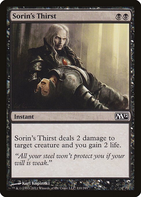 Sorin's Thirst card from M12 #110