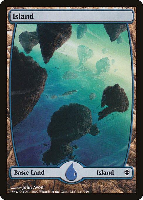 Island (234) - Full Art card from ZEN #234