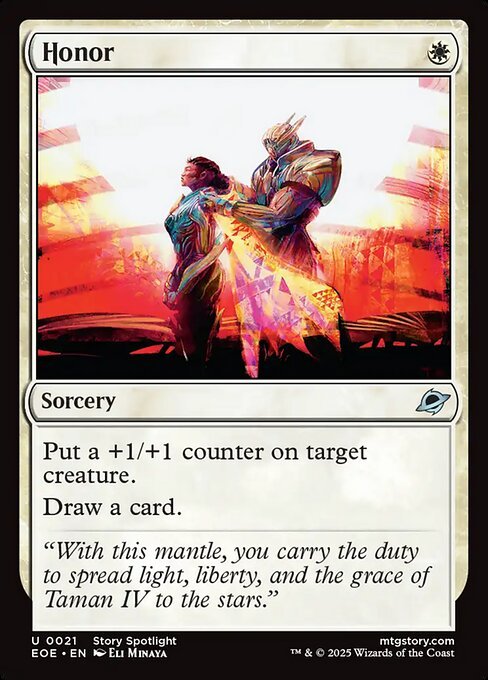 Honor card from EOE #21