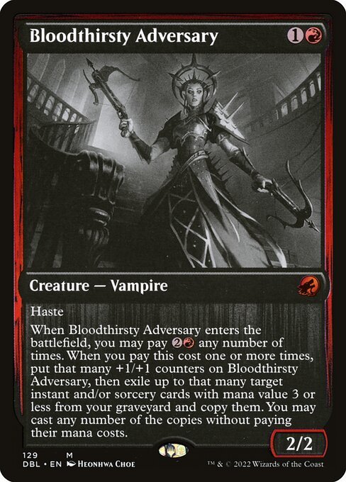 Bloodthirsty Adversary card from DBL #129