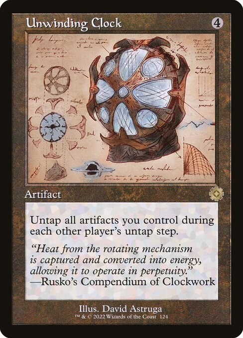 Unwinding Clock card from BRR #124