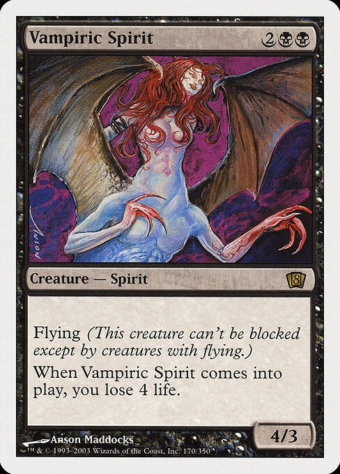 Vampiric Spirit card from 8ED #170