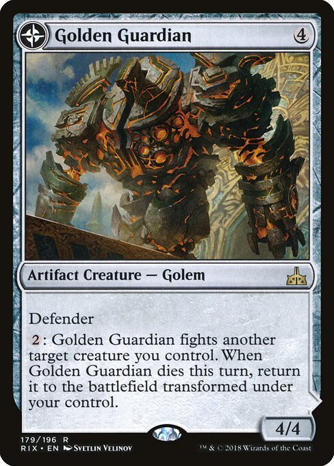 Golden Guardian card from RIX #179