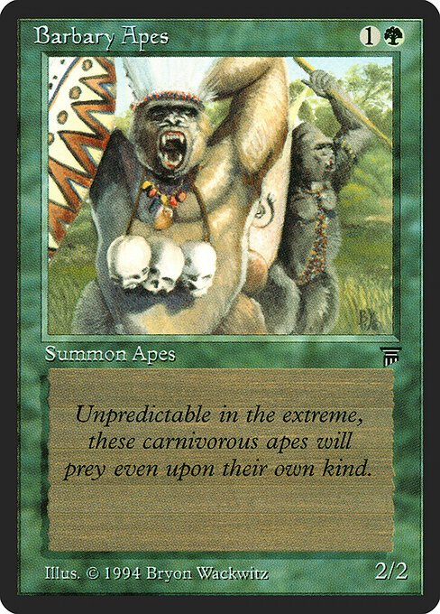 Barbary Apes card from LEG #product-3807
