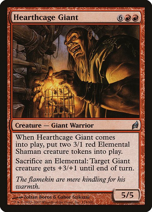 Hearthcage Giant card from LRW #174