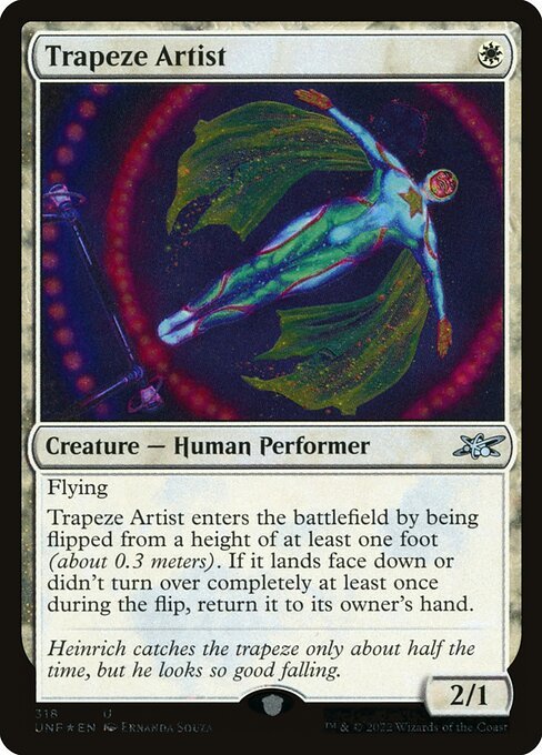 Trapeze Artist card from UNF #318