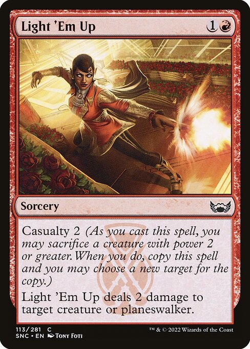 Light 'Em Up card from SNC #113