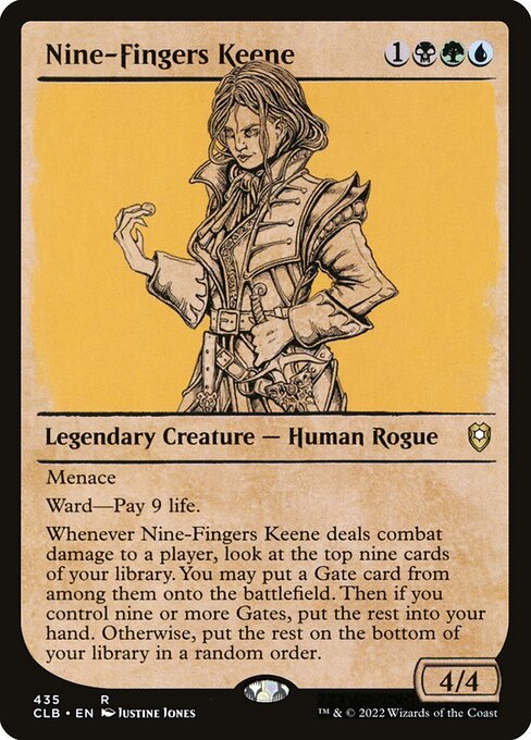 Nine-Fingers Keene card from CLB #435