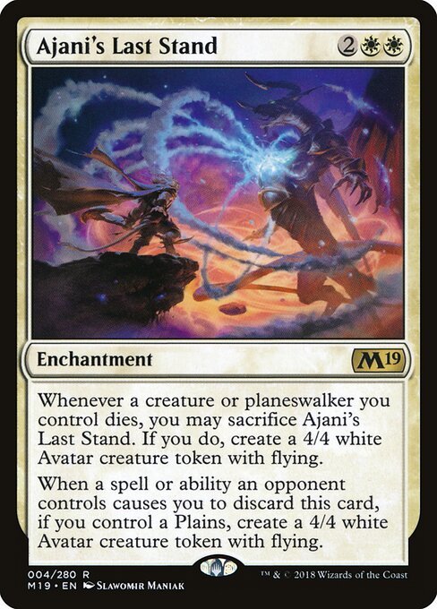 Ajani's Last Stand card from M19 #4