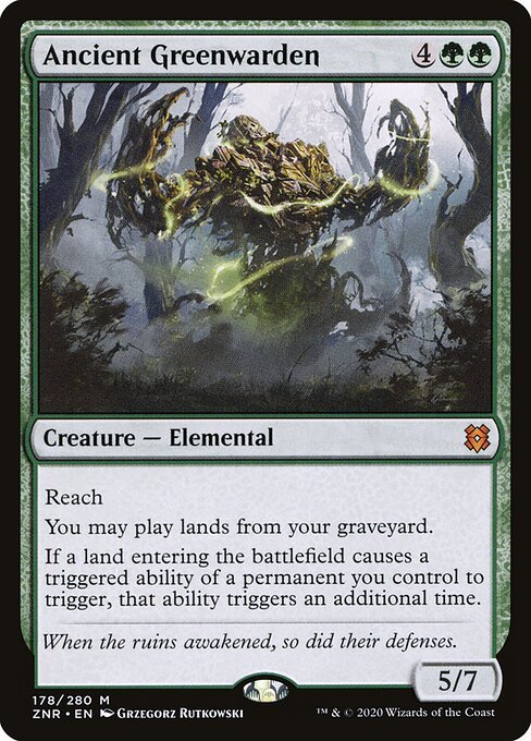 Ancient Greenwarden card from ZNR #178