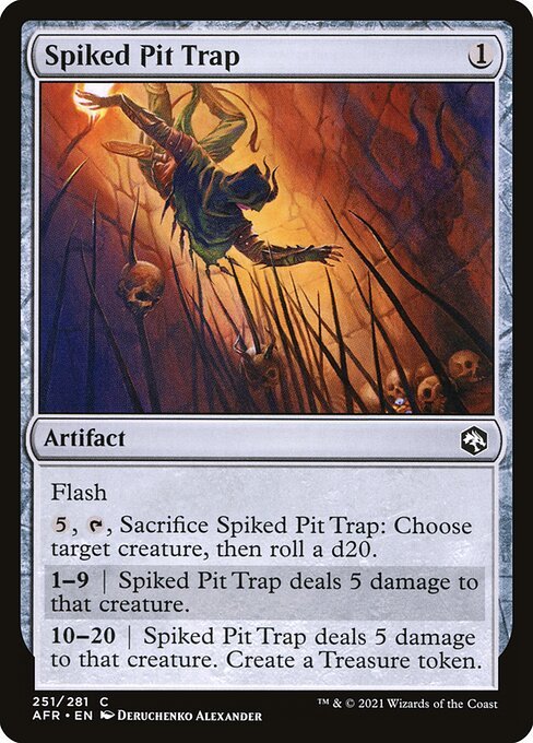 Spiked Pit Trap card from AFR #251