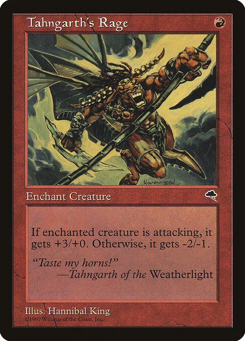 Tahngarth's Rage card from TMP #209