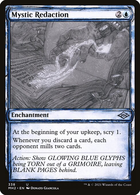 Mystic Redaction card from MH2 #338