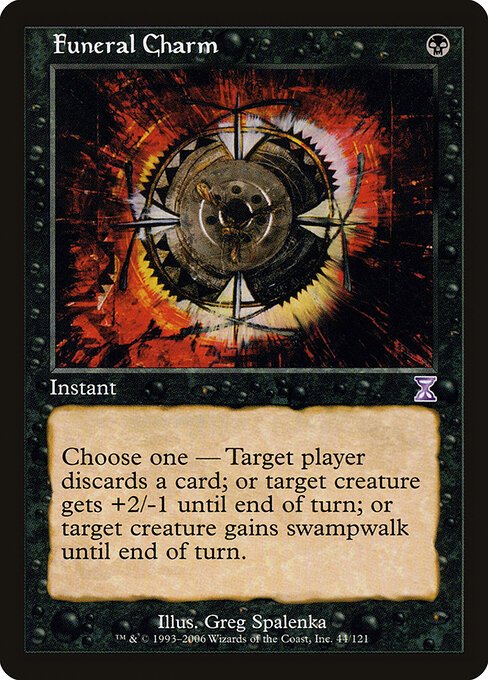 Funeral Charm card from TSB #44