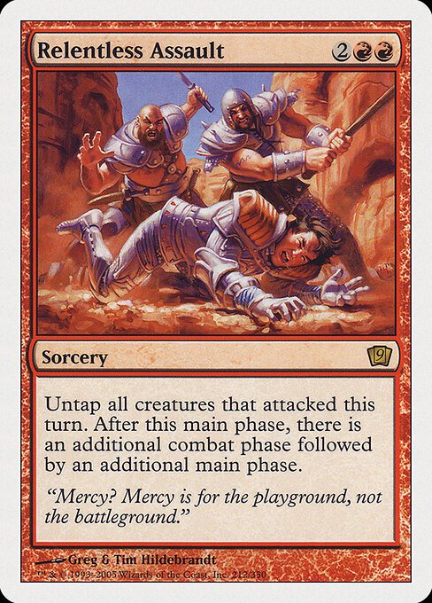 Relentless Assault card from 9ED #212