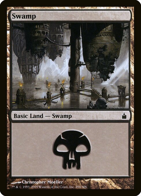 Swamp (296) card from RAV #296
