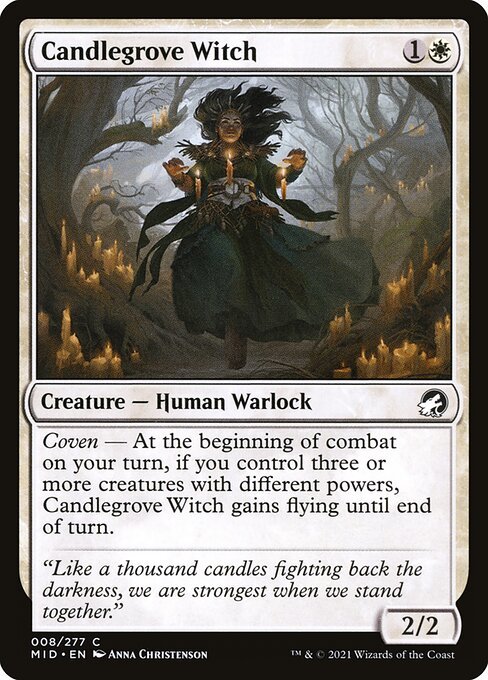 Candlegrove Witch card from MID #8