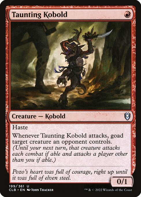 Taunting Kobold card from CLB #199