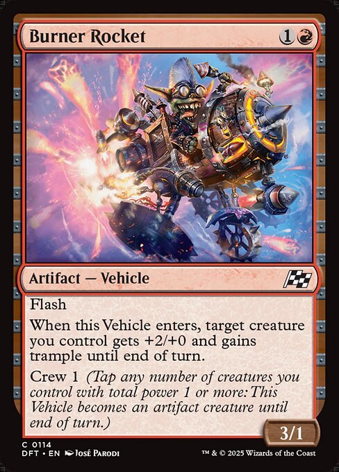 Burner Rocket card from DFT #114