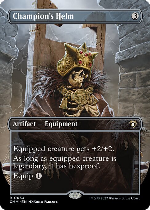 Champion's Helm card from CMM #654