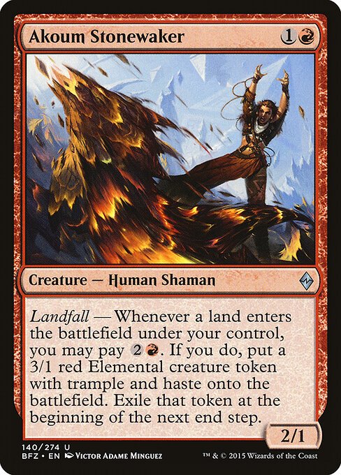 Akoum Stonewaker card from BFZ #140