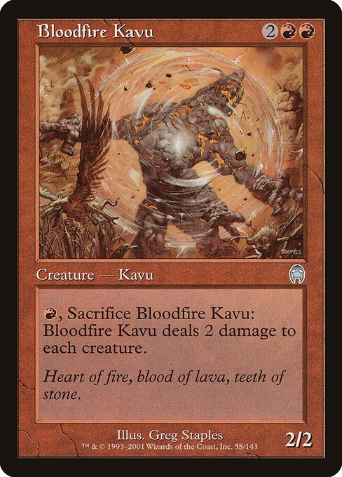 Bloodfire Kavu card from APC #58