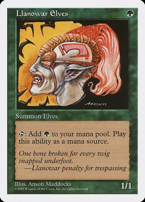Llanowar Elves card from 5ED #product-2258