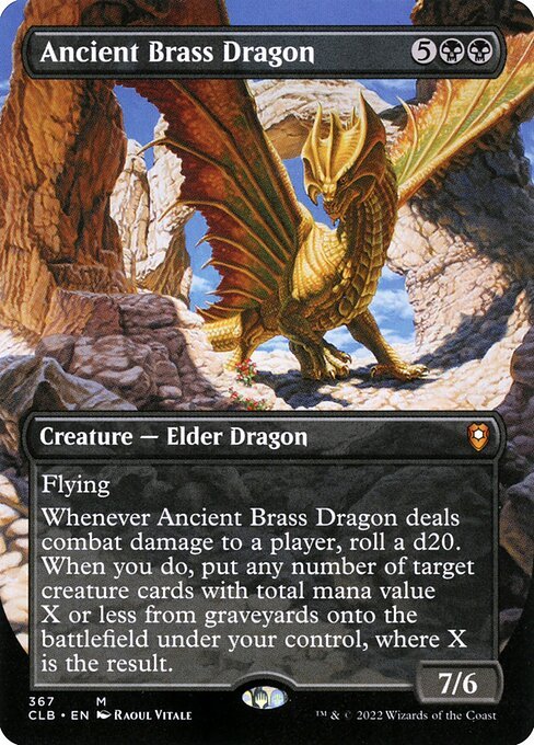 Ancient Brass Dragon card from CLB #367