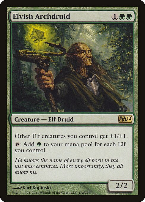 Elvish Archdruid card from M12 #172