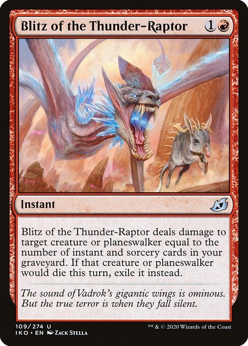 Blitz of the Thunder-Raptor card from IKO #109
