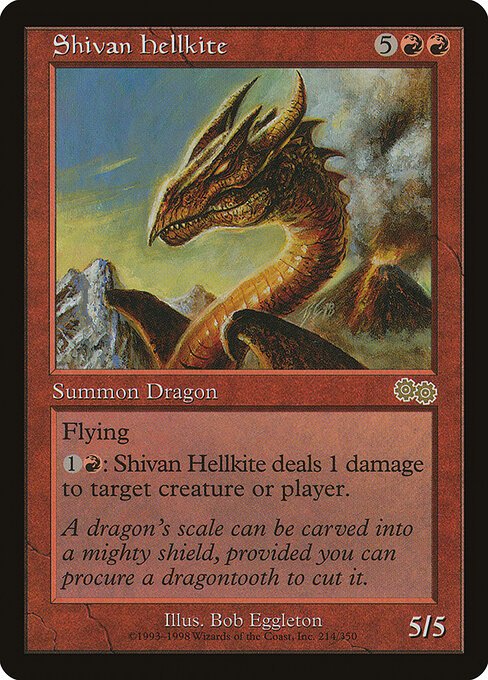 Shivan Hellkite card from USG #214