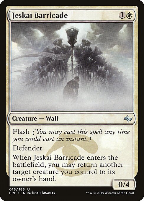 Jeskai Barricade card from FRF #15
