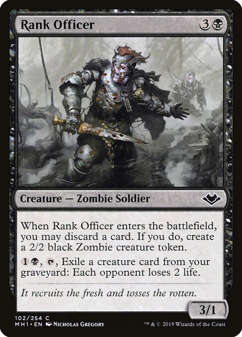 Rank Officer card from MH1 #102