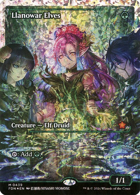 Llanowar Elves card from FDN #439