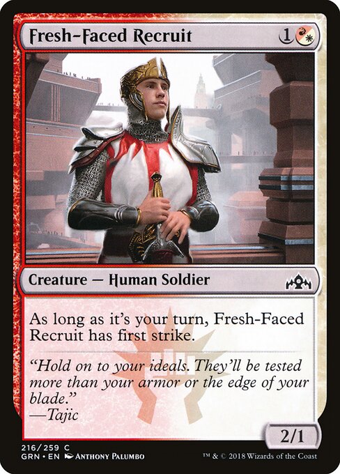 Fresh-Faced Recruit card from GRN #216