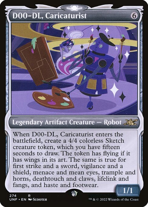 D00-DL, Caricaturist card from UNF #274