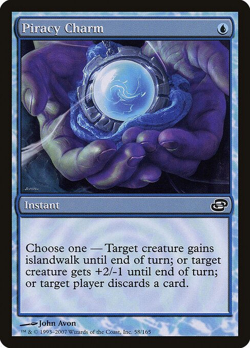 Piracy Charm card from PLC #58